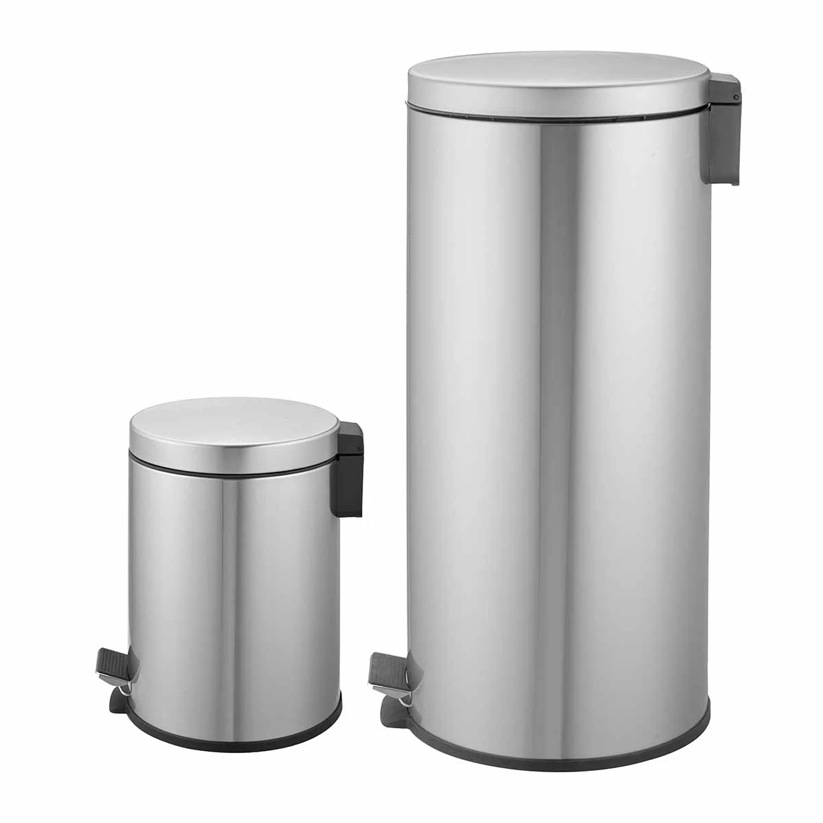 2Pcs Set 12-3Ltr S/S Dust Bin