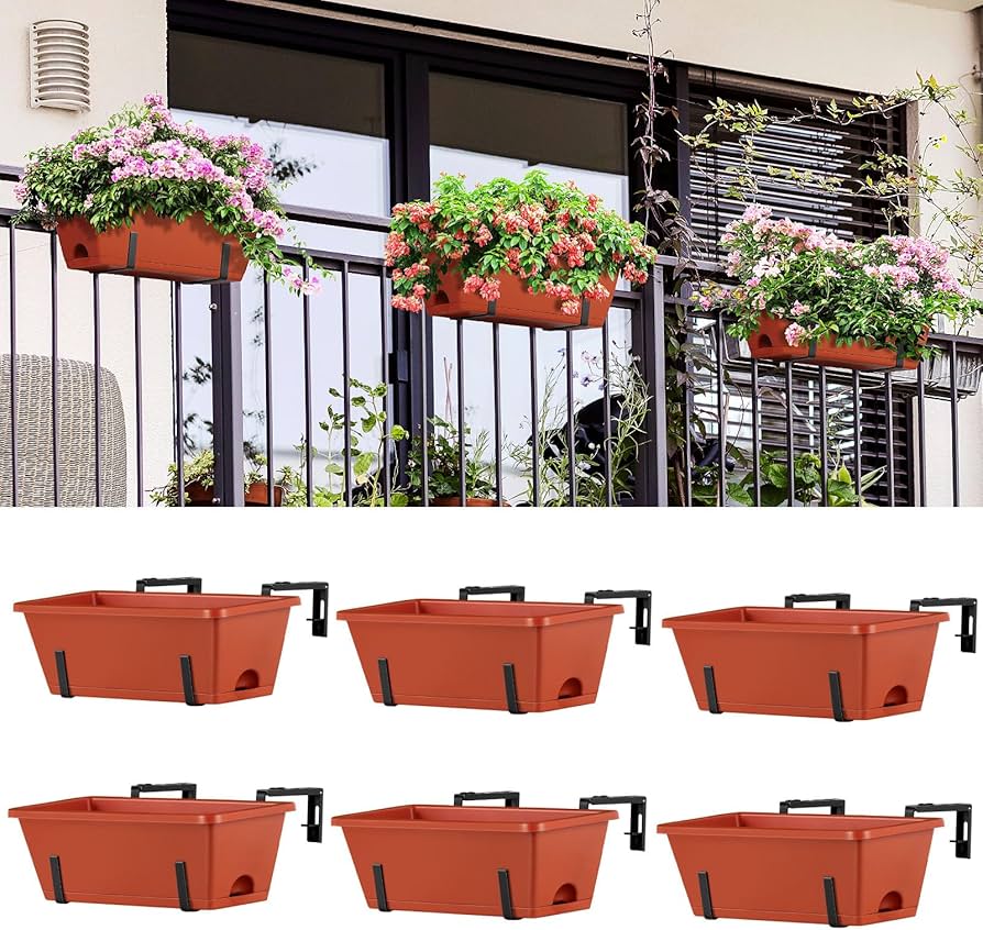 11907 - Planter For Balcony With Support 50 Cm