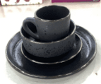 Ceramic Cup & Plates 16PCS Set Single Color Same as Photo (SA36-04)