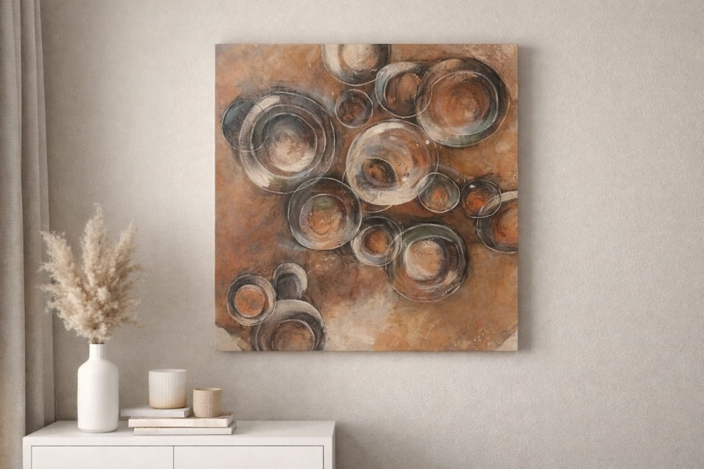100%Handmade Oil Painting(Canvas +Wooden Frame )100*100