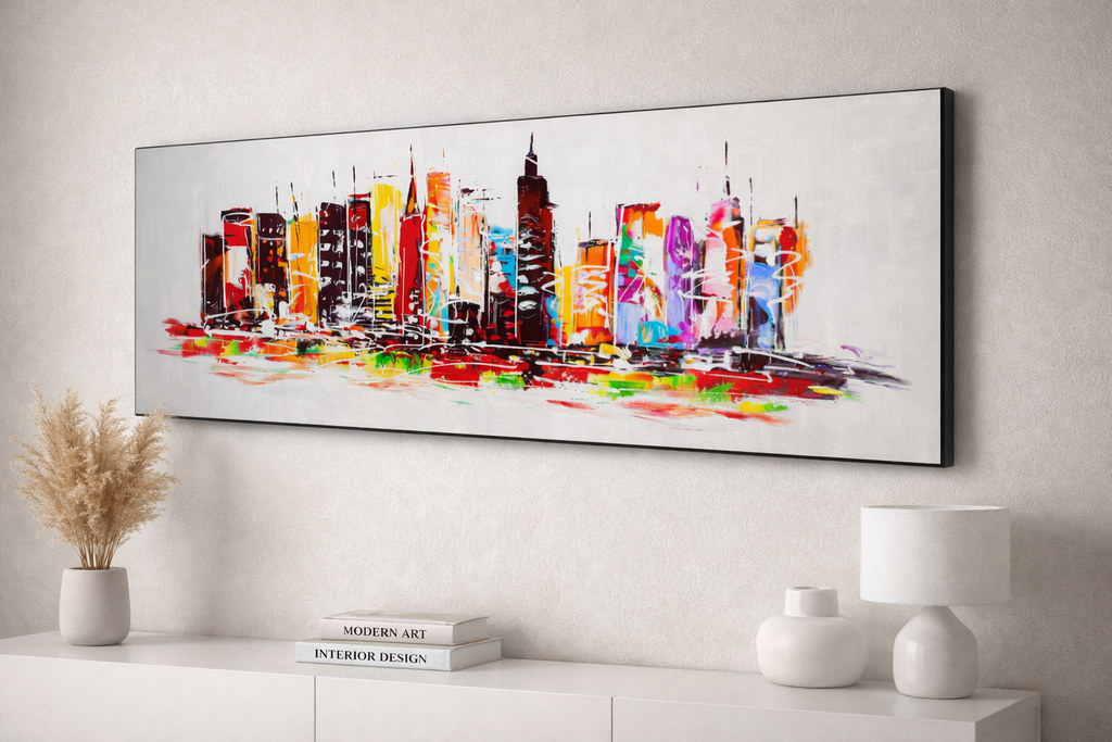 100% Handmade Oil Painting(Canvas +Wooden Frame )60*180