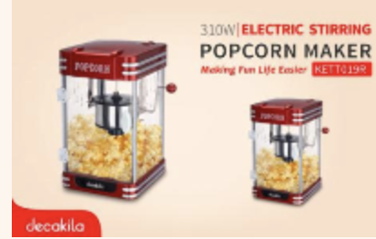 [KETT009R] Hot air popcorn popper