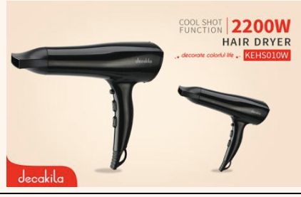 [KEHS010W] Hair dryer