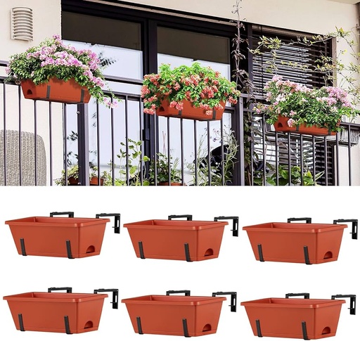 [BZRKW-SSD038] 11907 - Planter For Balcony With Support 50 Cm